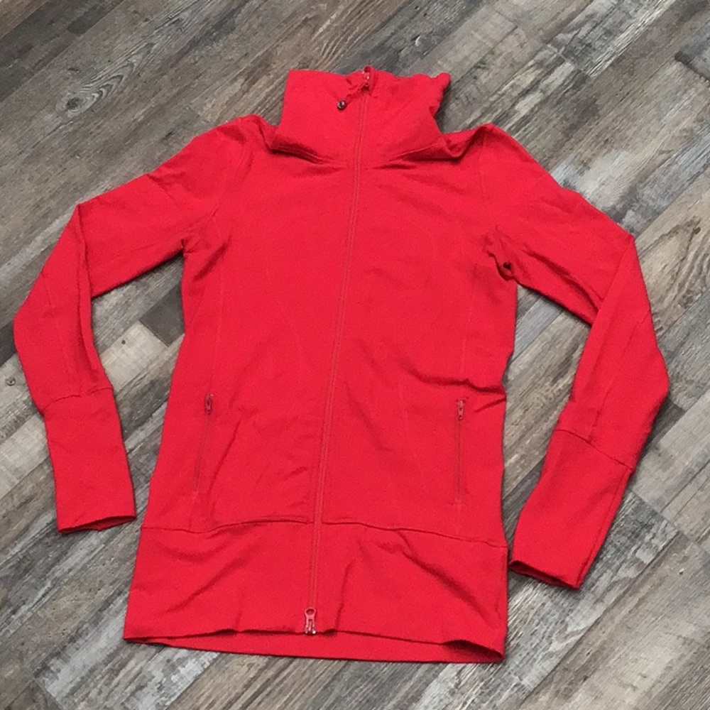 Lululemon red full-zip jacket